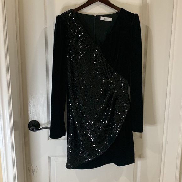 Bailey 44 Dress- Black velvet with sequins. Worn one time. - Picture 2 of 9
